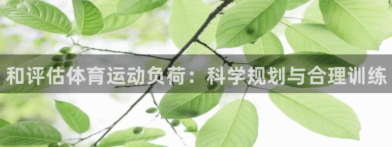 哈哈体育：和评估体育运动负荷：科学规划与合理训练